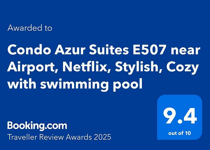 Azur E507 Near Airport, Netflix, Stylish, Cozy With Swimming Pool Apartment *